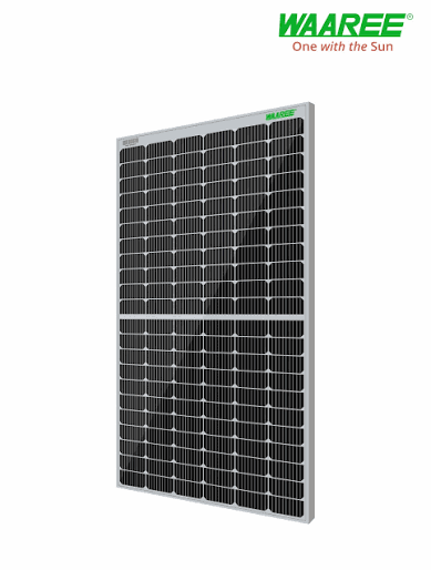 Waaree 540 Mono PERC DCR solar module card.